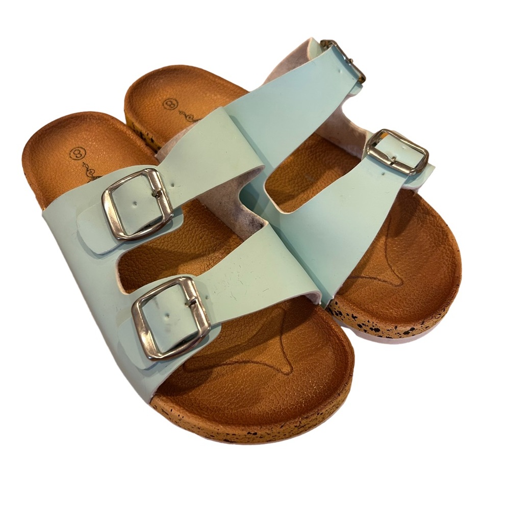 Sole Mates Light Turquoise Strappy Sandals 8
